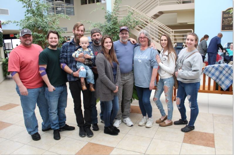 The Petela family at the Mickey Blood Drive.