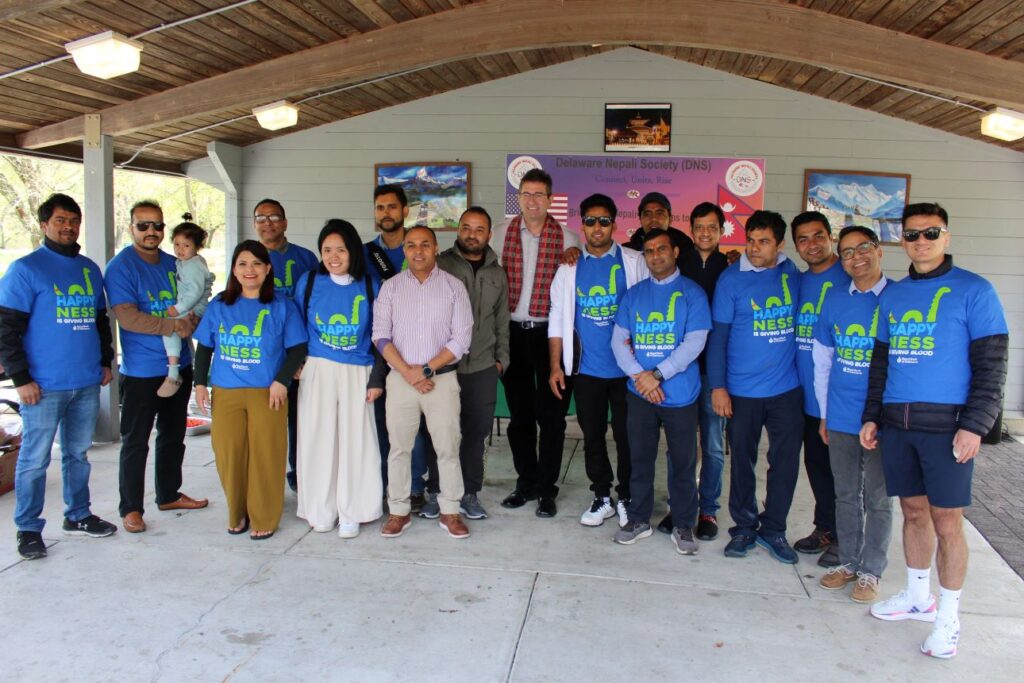 Delaware Nepali Society Blood Drive donors.