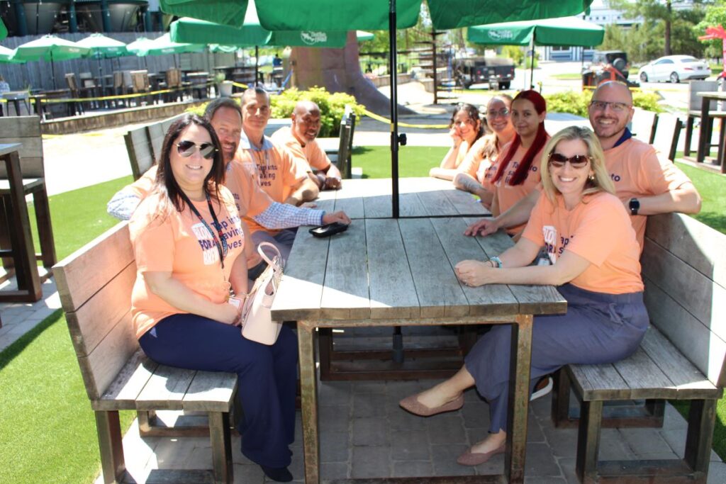 BBD staff at a picnic table.