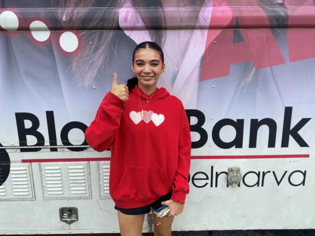 Smyrna High School student and blood donor, Briana Catalon.